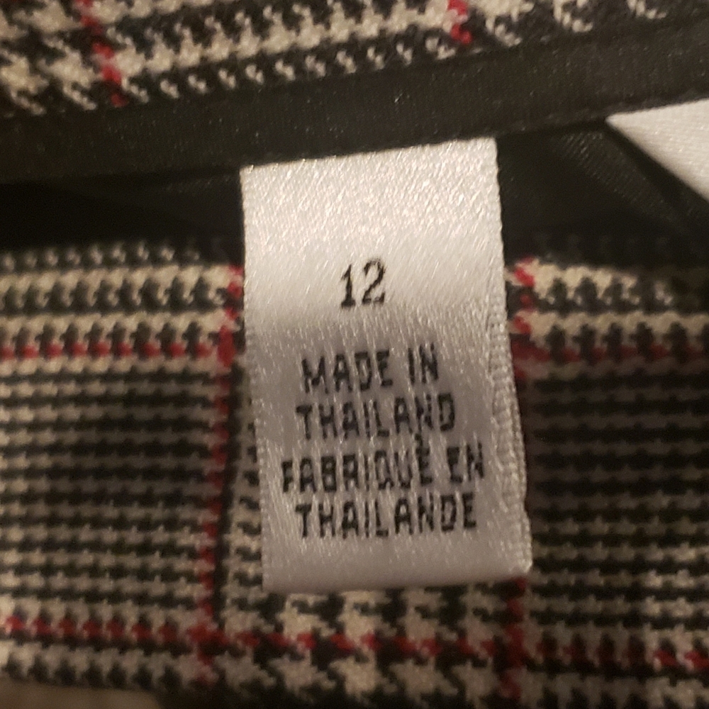 Talbots Vintage Plaid Wool Italian Fabric Trousers Pants Lined Size 12P - Picture 8 of 13